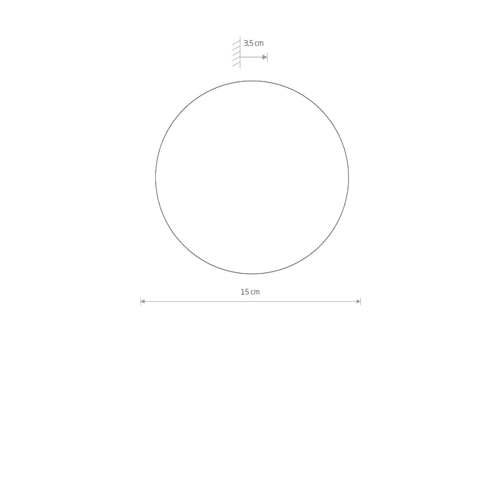 Applique tonda Ø15 legno scuro RING TIMBER LED 7W Nowodvorski