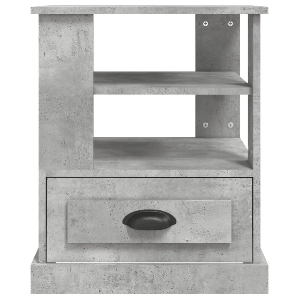 Tavolino Grigio Cemento 50x50x60 cm in Legno Multistrato 816412