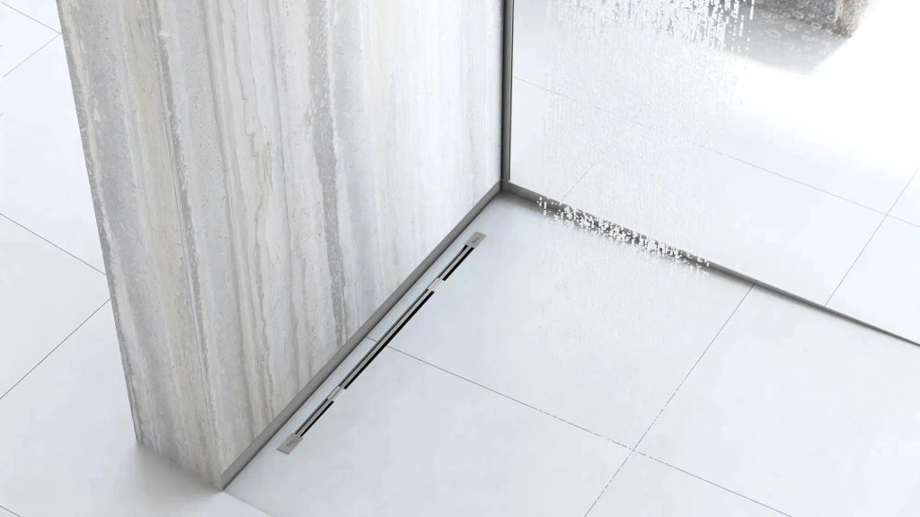 Pannello Frontale Per Piatto Doccia 130cm Brush Nickel