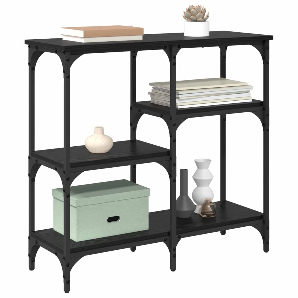 Tavolo consolle Rovere Nero 80 x 29 x 75 cm Legno multistrato