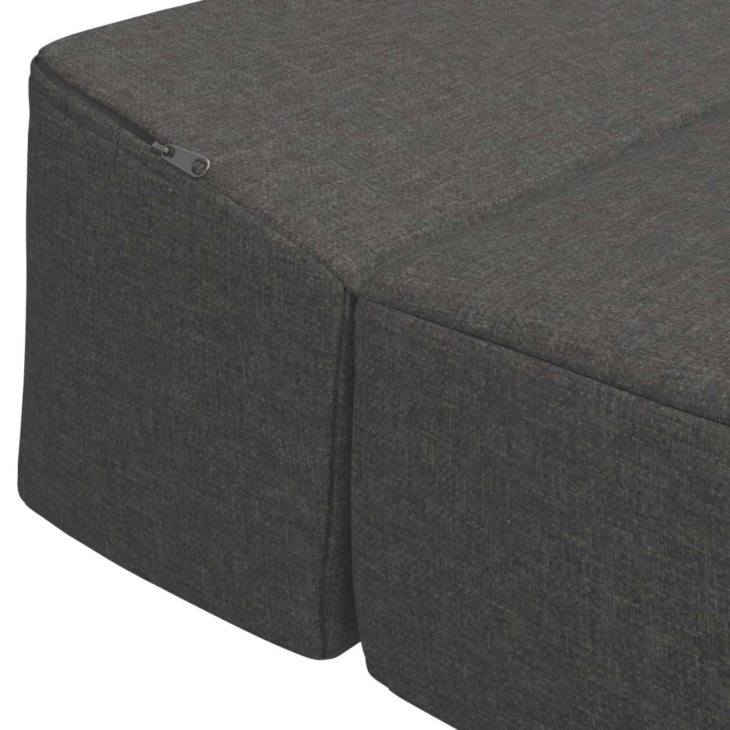 Divano Letto Pieghevole Grigio Scuro 200 x 70 x 15 cm Tessuto 900001