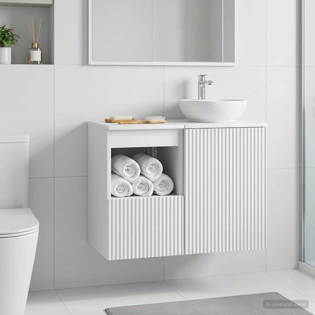 Mobile da Bagno Bianco 30 x 35 x 50 cm Legno ingegnerizzato 890482