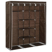 Armadio con Scomparti e Aste Marrone 150x45x175 cm in Tessuto 282454