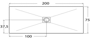 Piatto Doccia in Pietra 90x130 cm Bonussi Ardesia Stone Central Tortora