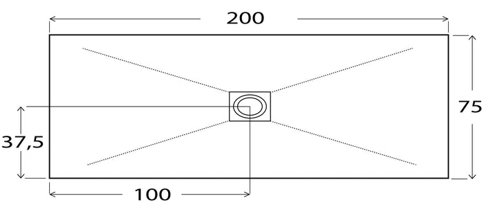 Piatto Doccia in Pietra 90x140 cm Bonussi Ardesia Stone Central Tortora