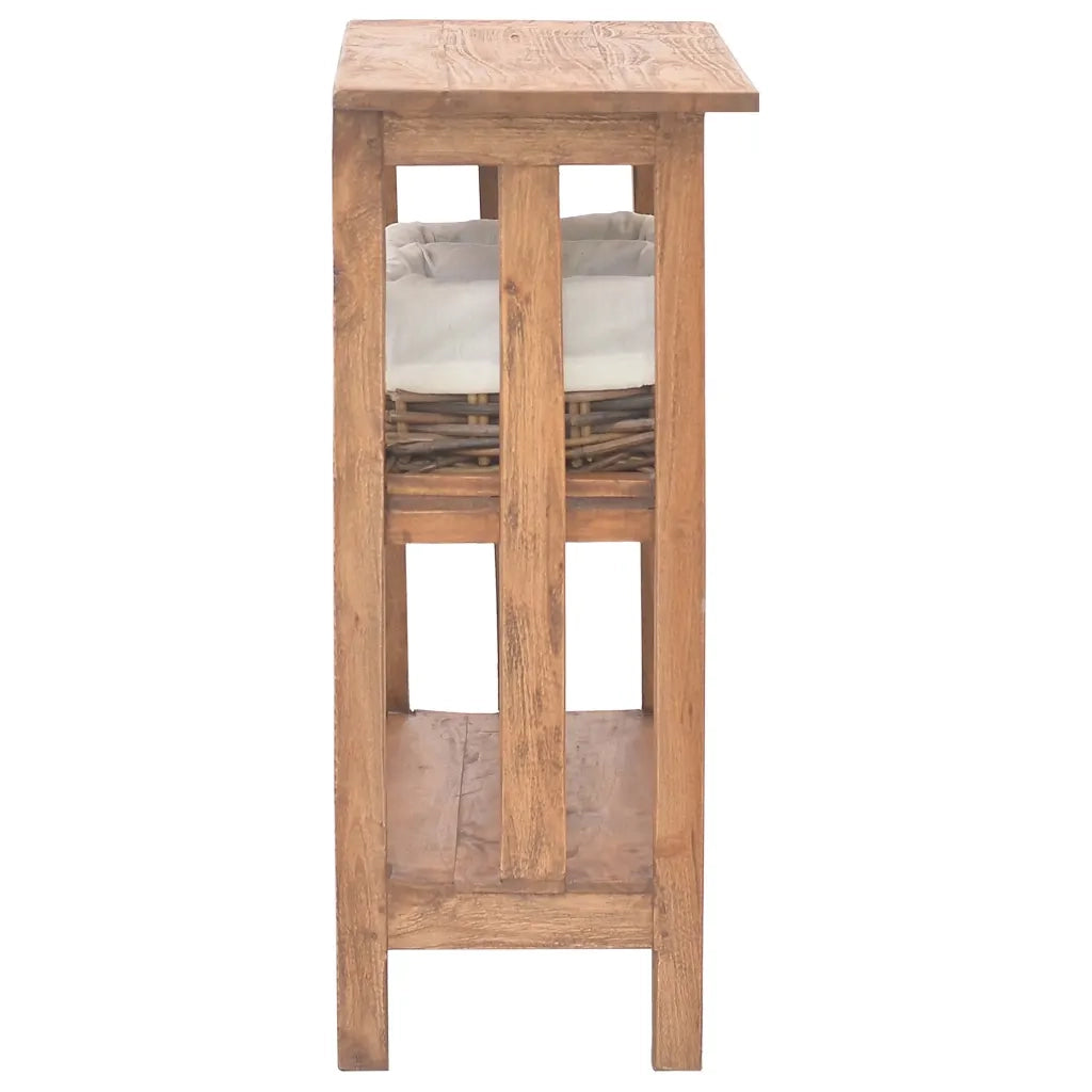 Tavolo Consolle in Legno Massello di Mogano 69x28x70 cm 244489