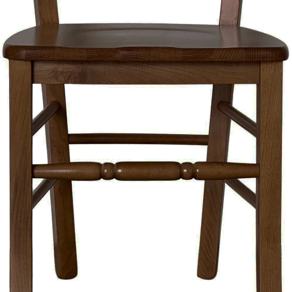 Sedia Loris in legno di faggio noce scuro con seduta in legno massello x 6