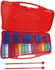 Xylofono Professionale 25 Tasti - Strumento Musicale per Bambini - Alluminio Duraturo - Leggero - Colori Arcobaleno - Borsa da Porta Inclusa