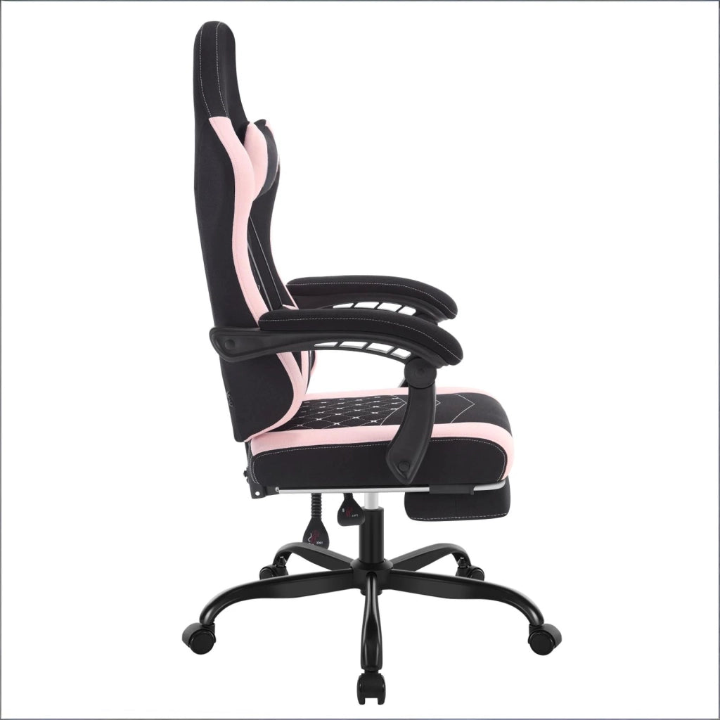SEDIA DA UFFICIO Ergonomica con funzione massaggio 70x70x127 cm Nero/Rosa
