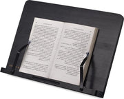 Supporto per libri in legno e tablet con chiusura a pagine regolabile - 34 x 24 cm - in bambù - per libri di cucina e tablet e lettore elettronico