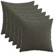 Federa 6 pcs HEERLEN Antracite 50 x 50 cm corduroy 910892
