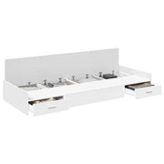 Letto singolo | Letto per adulti | Struttura del letto Bianco 90 x 190 cm Legno multistrato