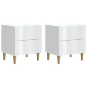 Armadio da Notte con cassetto 2 pcs Bianco 43 x 34,5 x 48 cm