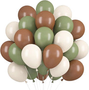 Balloonata Plus - 60 pezzi di palloncini verde beige marrone palloncini all'elio 30 cm per matrimonio compleanno festa safari