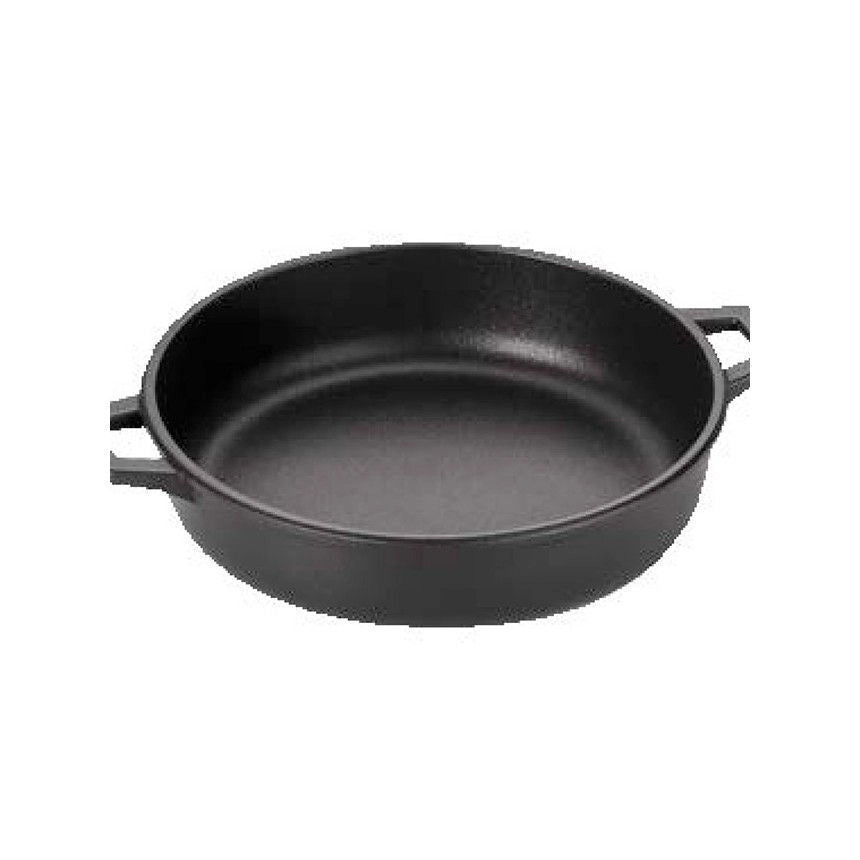 Antik Ars 6639024 Linea Nera Tegame 2 Manici Alluminio Pressofuso Antiaderente 24 cm colore Nero