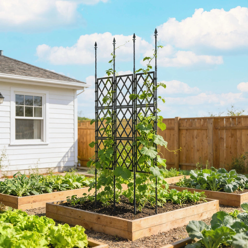 Griglia da Giardino Pieghevole ¨C zephmum ¨C Nero 85x197 cm