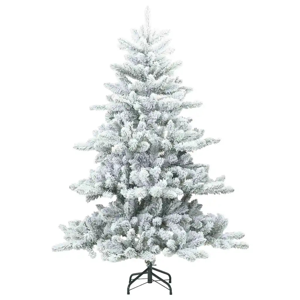 Albero di Natale Artificiale-Albero Natalizio con Rami Pieghevoli Bianco 150 cm 633894
