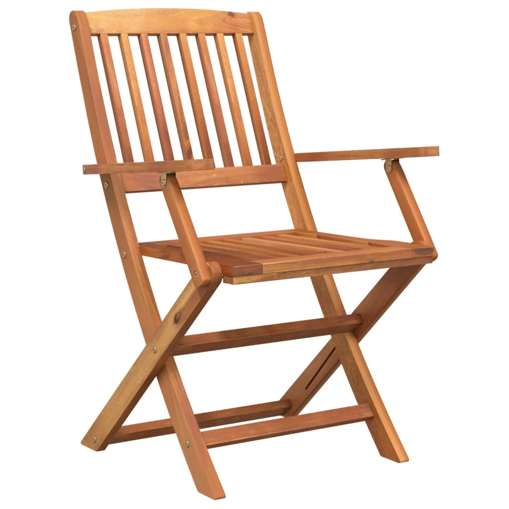 Set da Pranzo per Giardino 5 pz in Legno Massello di Acacia
