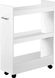 Spazzola per lavastoviglie in legno di FSC certificato - melamina verniciata - bianca - 60 x 22 cm - 78 cm alto - ripiegabile
