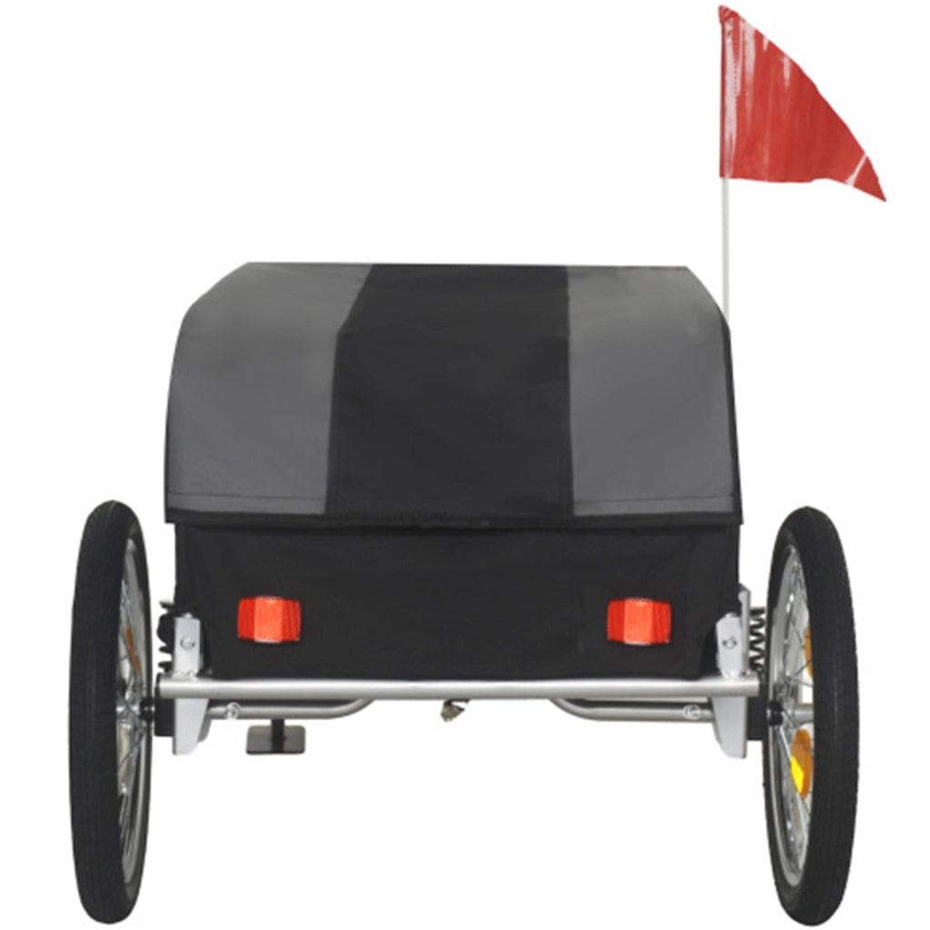RIMORCHIO BICICLETTA CARGO 69x48x34 cm Acciaio Nero Grigio 40 kg