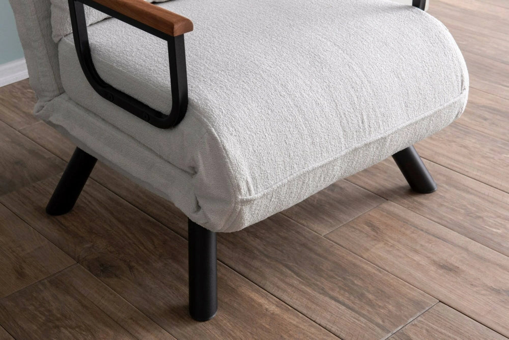 Poltroncina Keoni, Poltrona Reclinabile, 60x78x78h cm Bianco