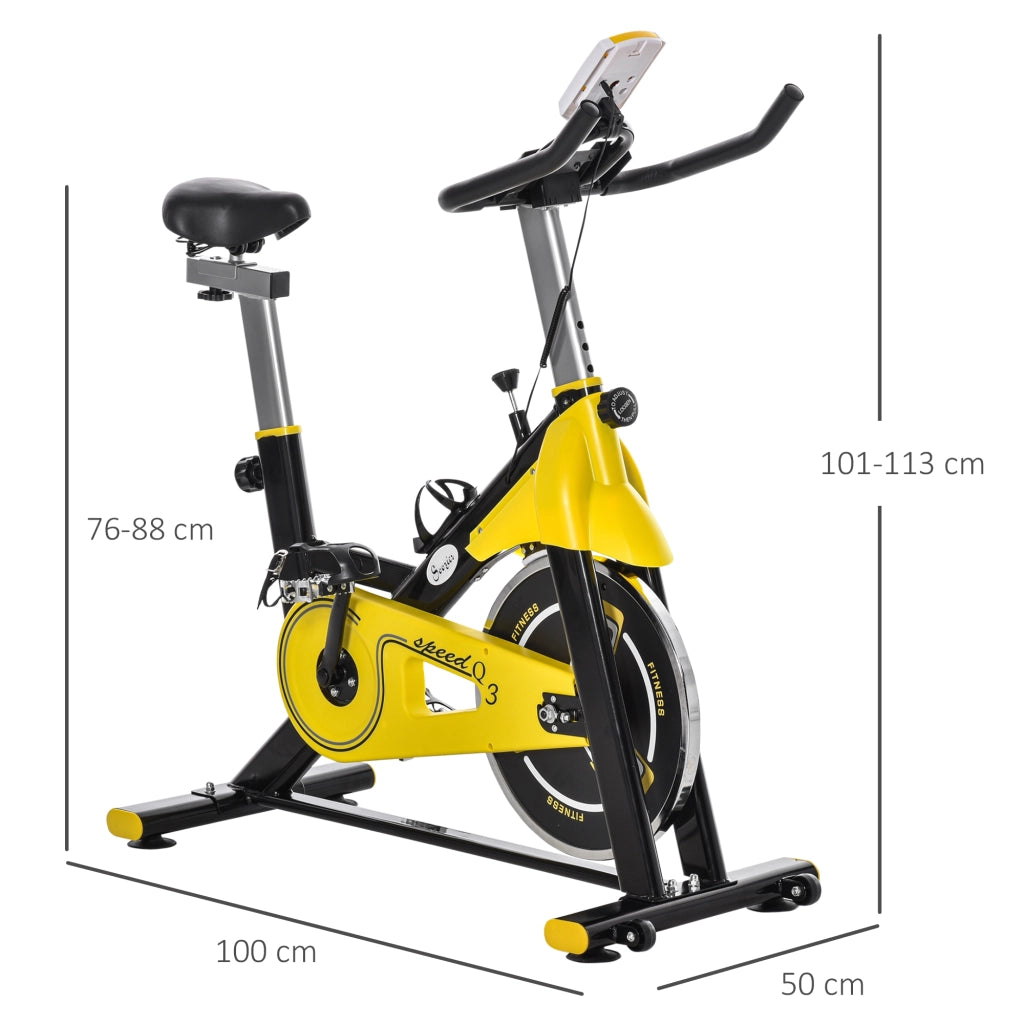 Ciclismo Trainer Bicicletta da Interno ¨C zephmum ¨C Giallo Nero Grigio 45.5x100x101-113 cm