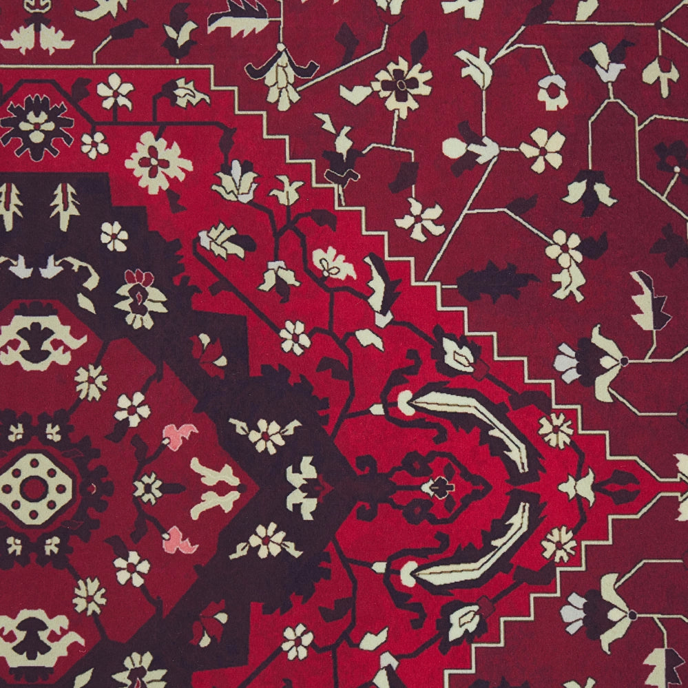 Passatoia tappeto rosso poliestere 70 x 200 cm corridoio cucina lungo tappetino antiscivolo