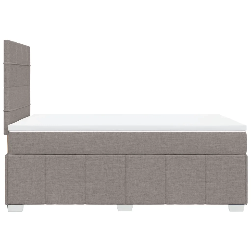 Giroletto a Molle con Materasso Tortora 120x190 cm in Tessuto
