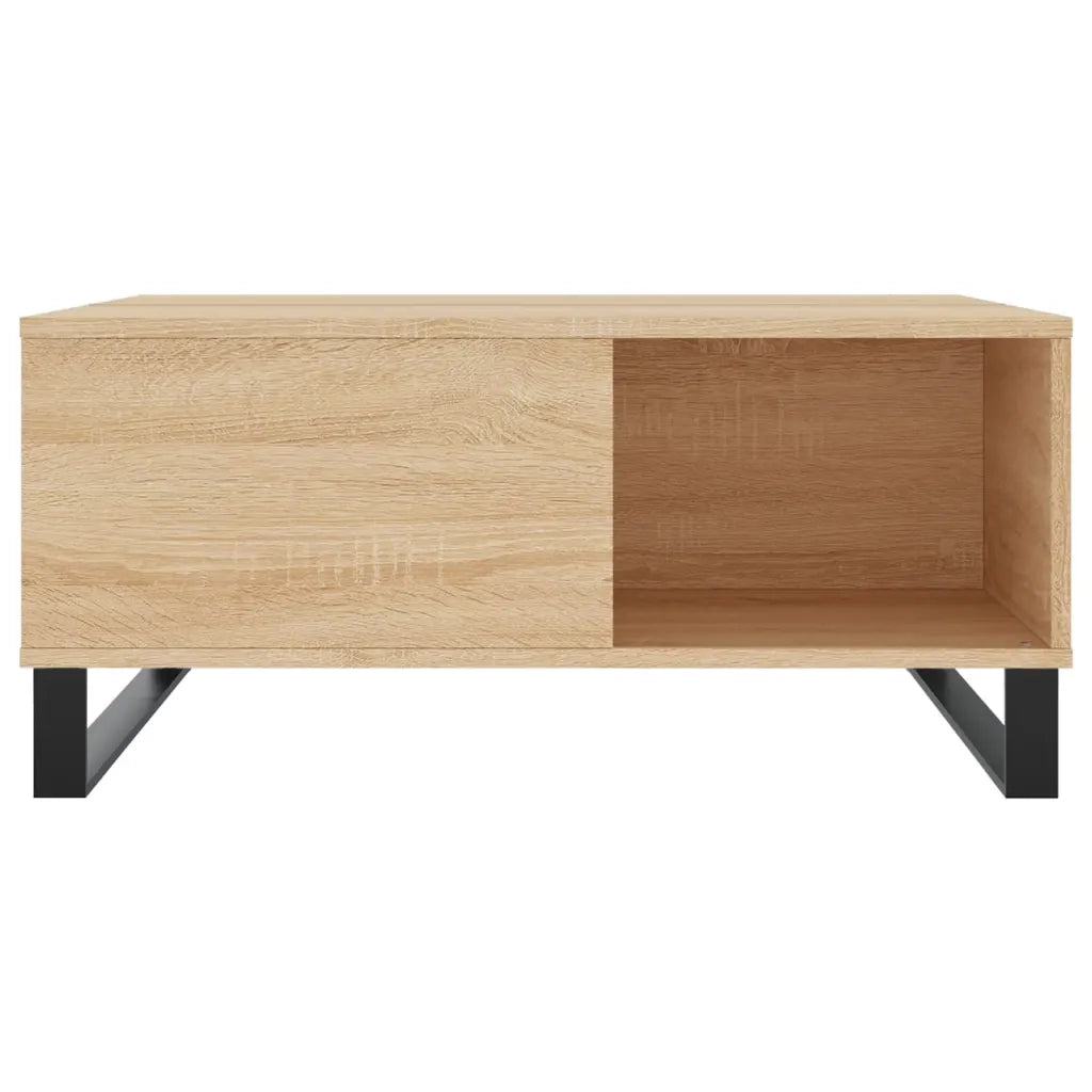 Tavolino Salotto Rovere Sonoma 80x80x36,5 cm Legno Multistrato 830791