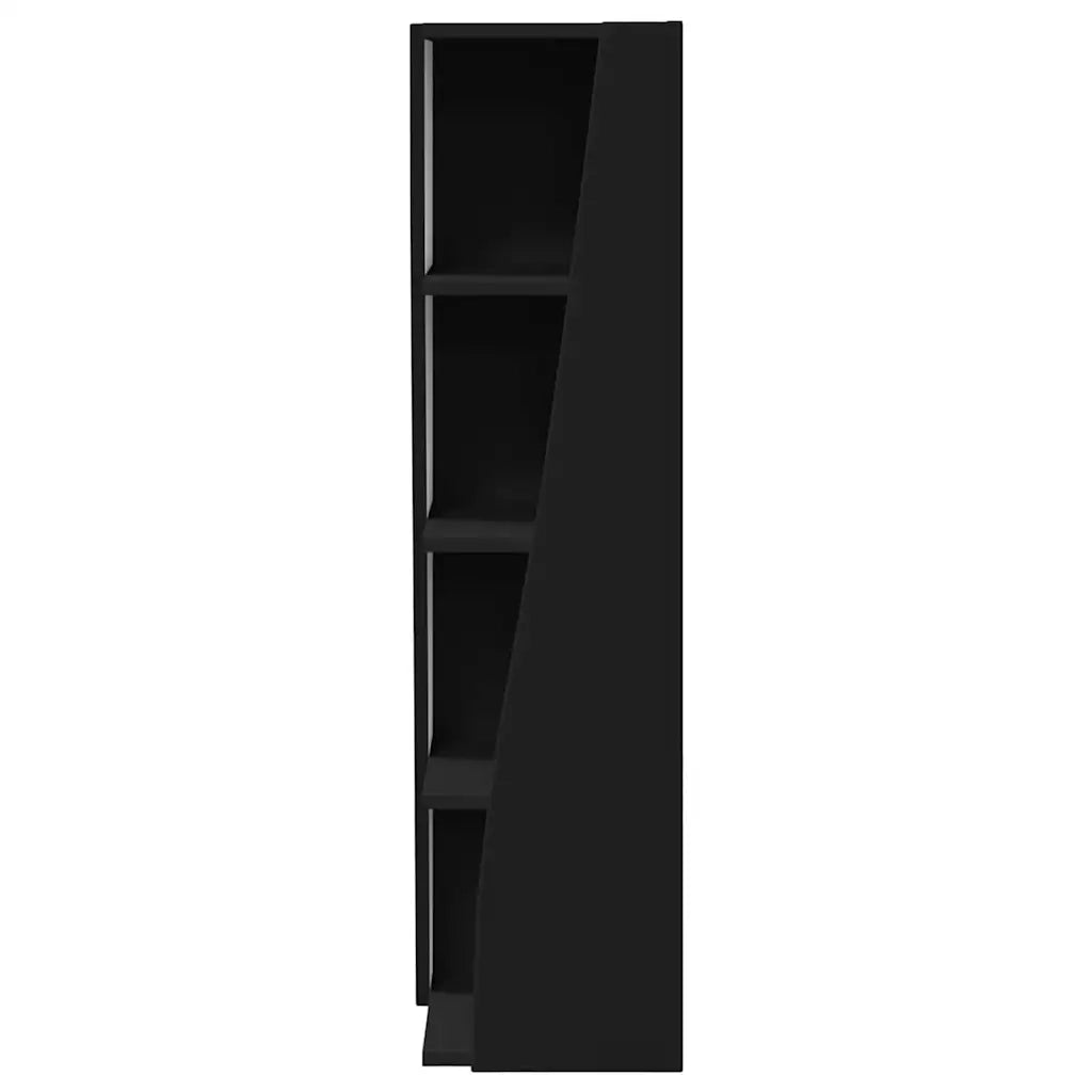 Mobile angolare Nero 27,5x27x102cm Legno multistrato