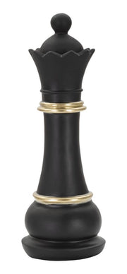 Regina Nera e Oro Ø 9x25,5 cm in Poliresina