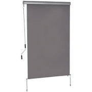 Tenda Avvolgibile Parasole con Manovella, Installazione a Muro o Soffitto, 120x200cm, Grigio