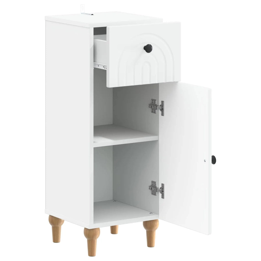 Mobiletto da Bagno ALKMAAR Bianco 30 x 31 x 80 cm 896165