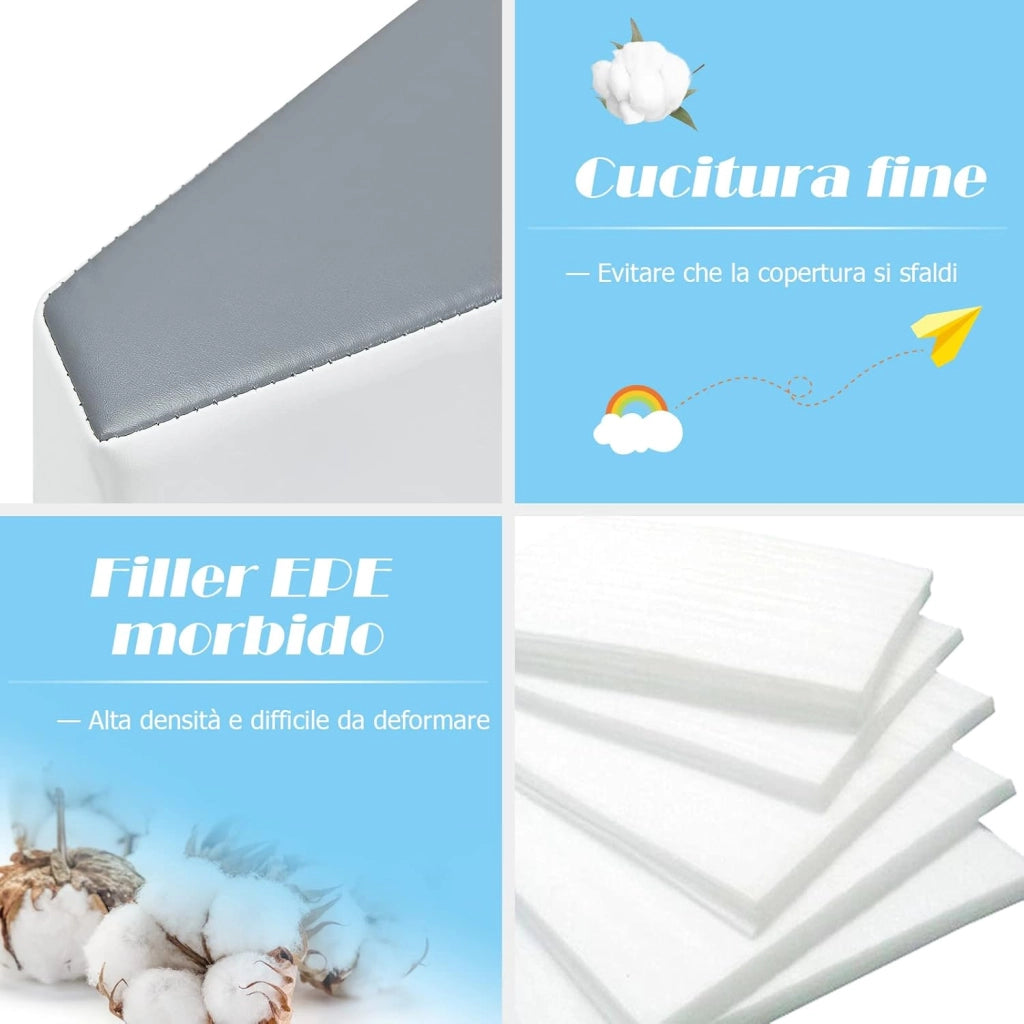 Set di Blocchi Forme Diverse, Giocattolo per Arrampicata e Strisciamento, Aiuta i Bambini a Crescere (Bianco e Nero)