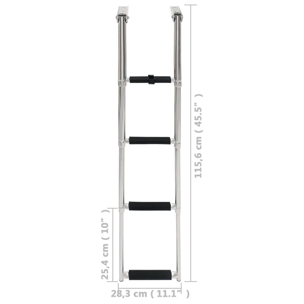 Scaletta di Imbarco Pieghevole a 4 Gradini in Acciaio Inox CFW2680941