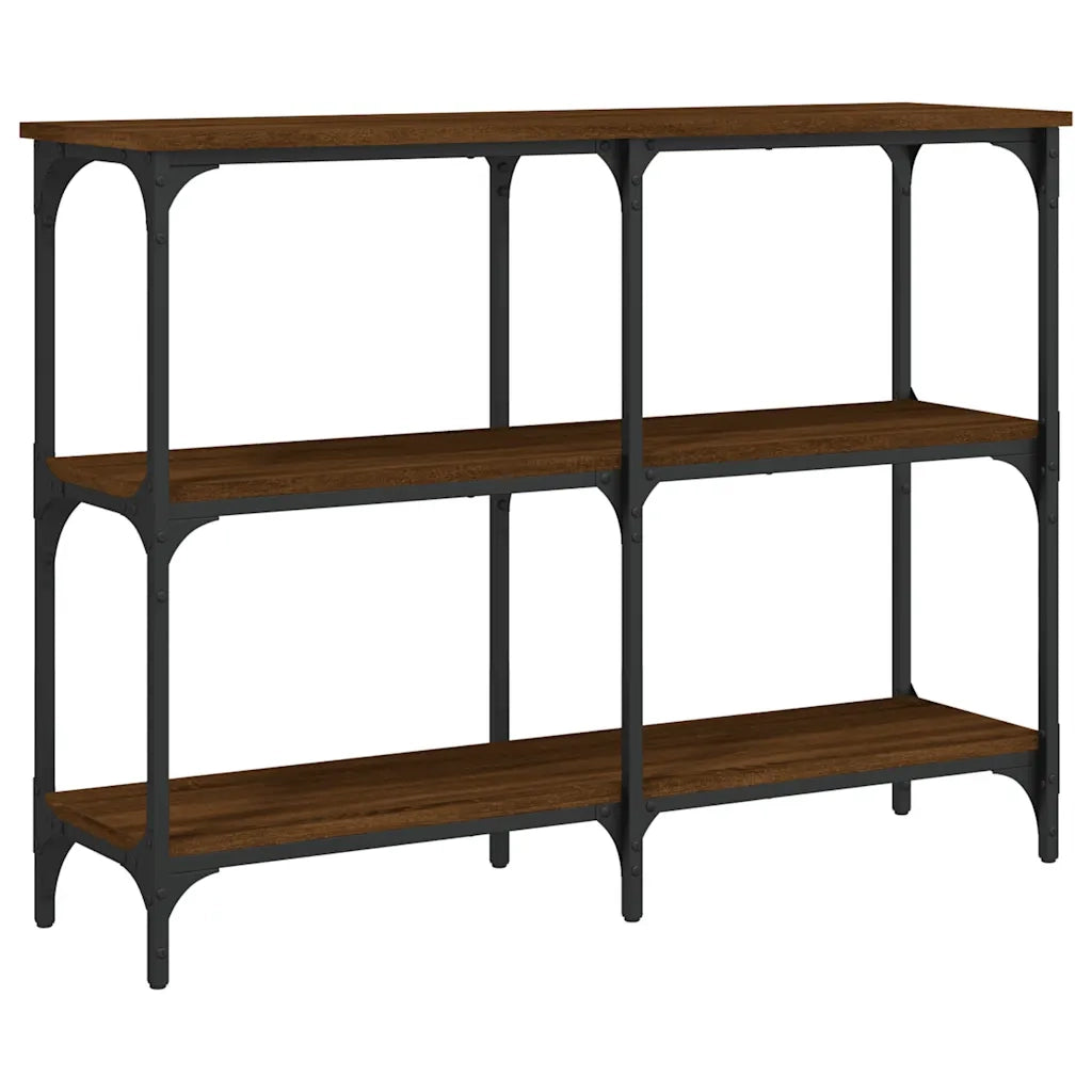 Tavolino Consolle-Tavolino da soggiorno-Tavolo Rovere Marrone 100x29x75 cm Legno Multistrato 364570