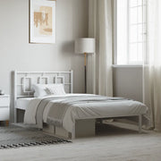 Giroletto con Testiera Metallo Bianco 107x203 cmcod mxl 87867