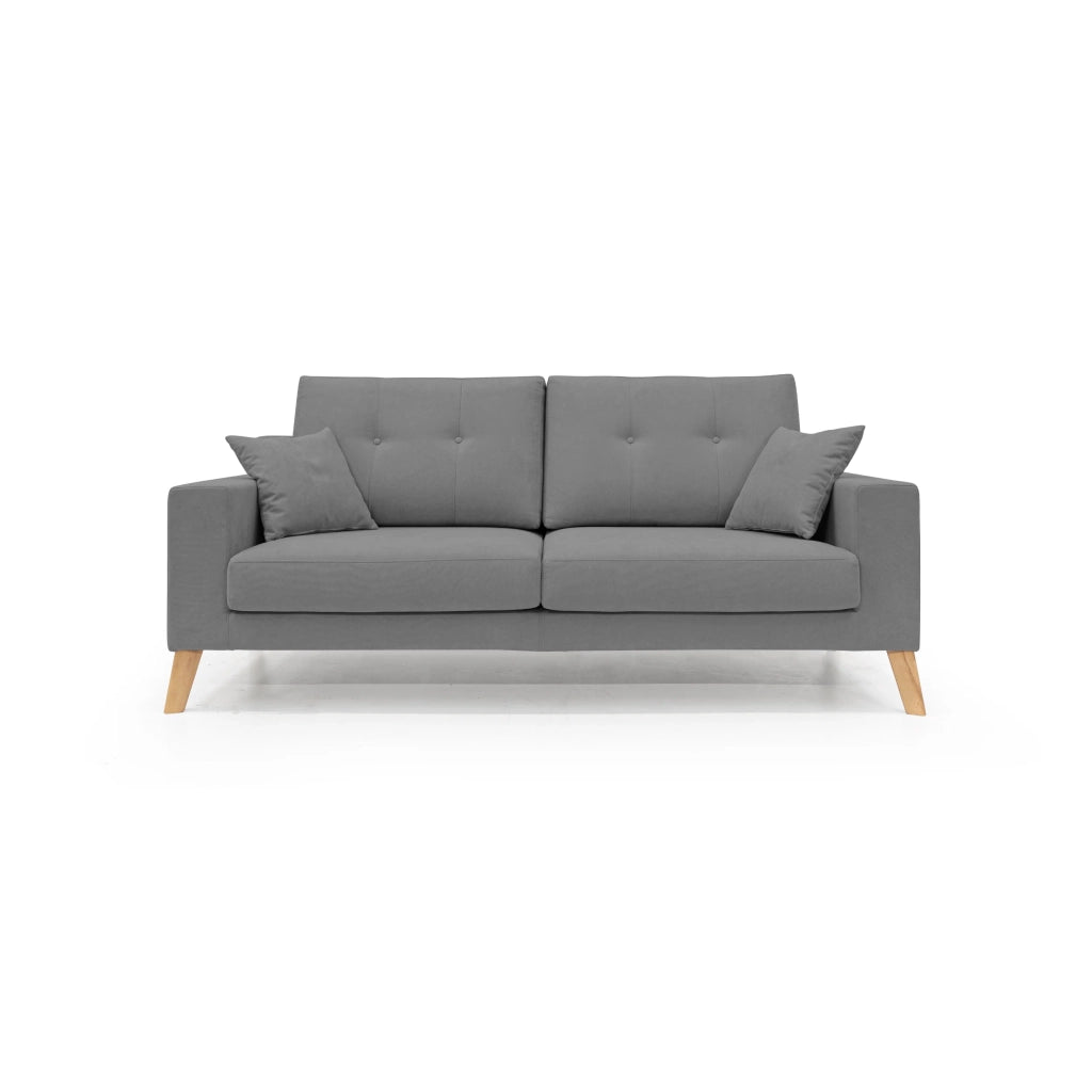 Danish Divano moderno in tessuto morbido impermeabile T02 186 cm grigio