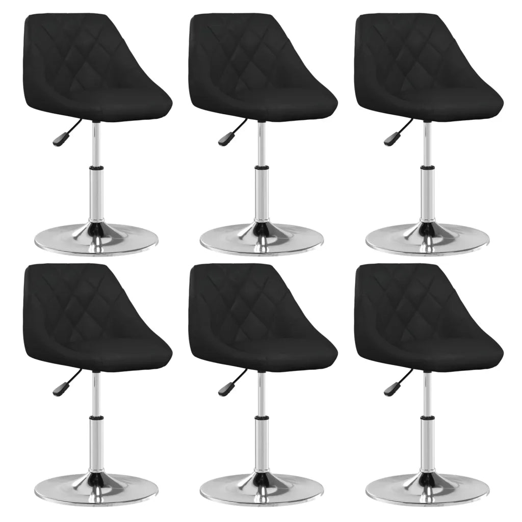 Sedie da Pranzo 6 pz Nere in Similpelle cod mxl 56356