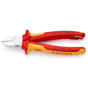 Knipex 70 06 180 T Pinze da taglio diagonale acciaio al vanadio manici isolati VDE certificato fino a 1000 V colore Arancione Rosso