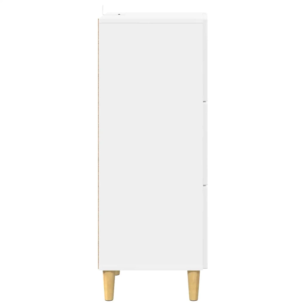 Mobile con Cassetti Bianco Lucido 33 x 34,5 x 90 cm 894619