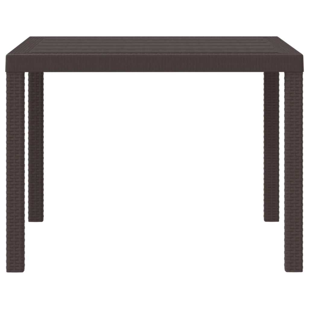 Tavolo da Giardino Marrone 100 x 100 x 73 cm polyrattan 871681