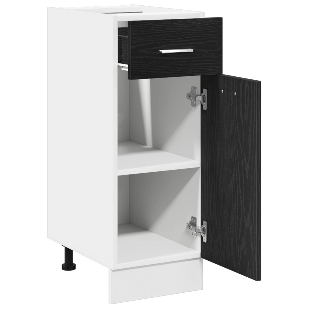 Mobile con cassetti in rovere nero - 30x46x81.5 cm