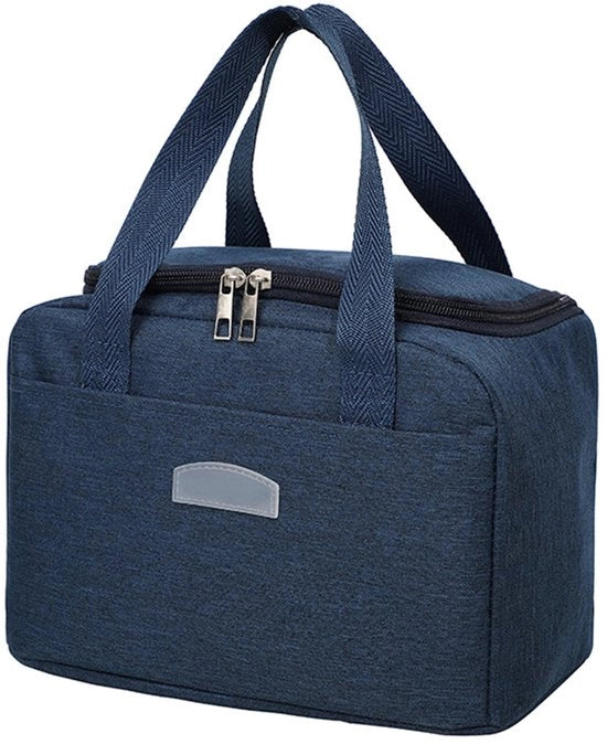 Tas isolata per picnic, borsa isolata portatile, contenitore caldo per cibo freddo per viaggi di lavoro, pranzo scolastico, pranzo lavorativo, avventure all'aperto, roadtrips (blu marino)