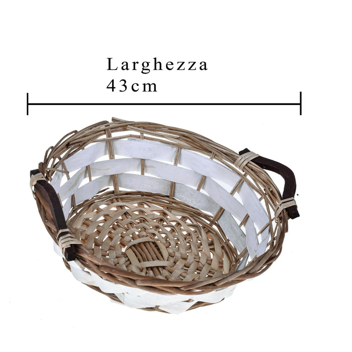 Set 2 Cesti Rotondi con Manici Ø 43 cm