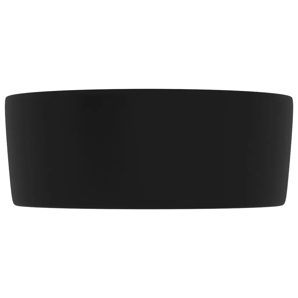 Lavandino Lusso Rotondo Nero Opaco 40x15 cm in Ceramica 147019
