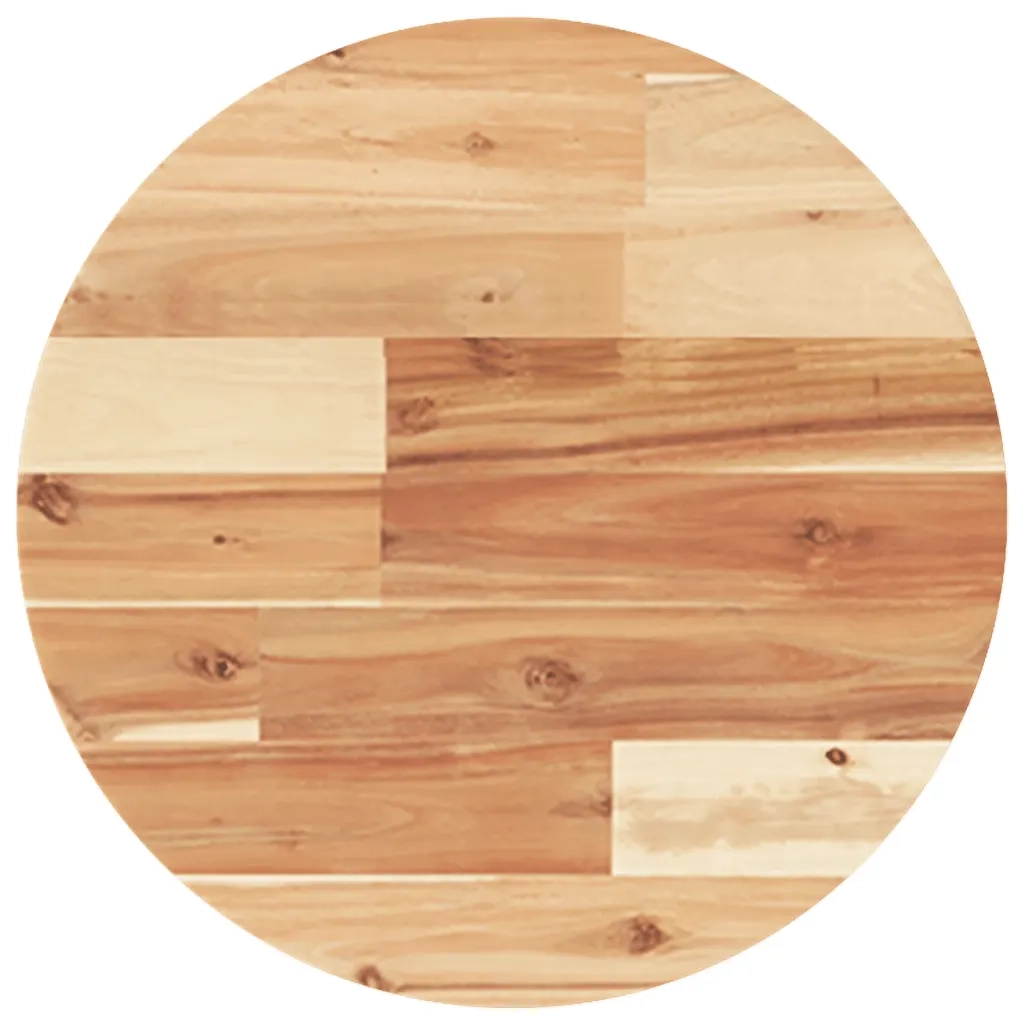 Piano Tavolo | Superficie Tavolo | Piano Scrivania Rotondo ?40x2 cm in Legno Massello di Acacia