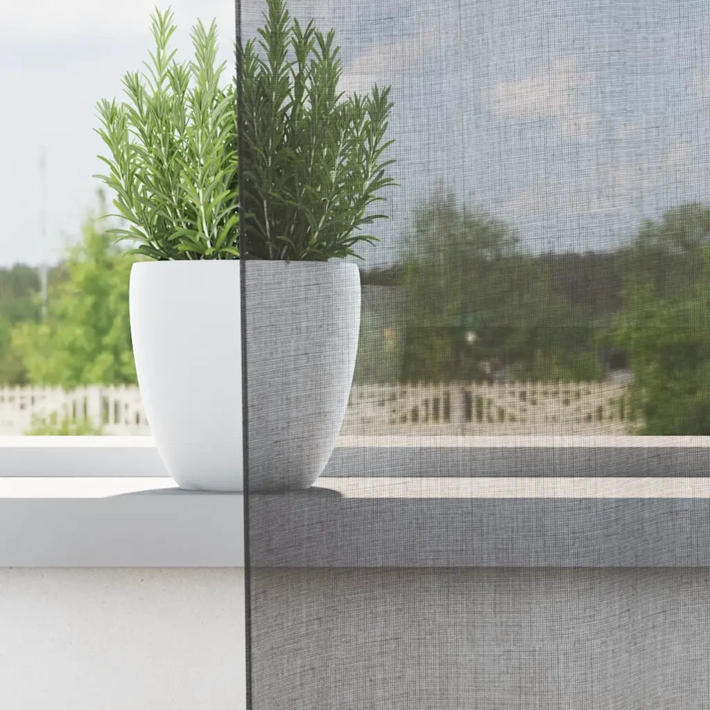 Tende in Voile con Occhielli 2 pz Grigio Scuro 140x175 cm