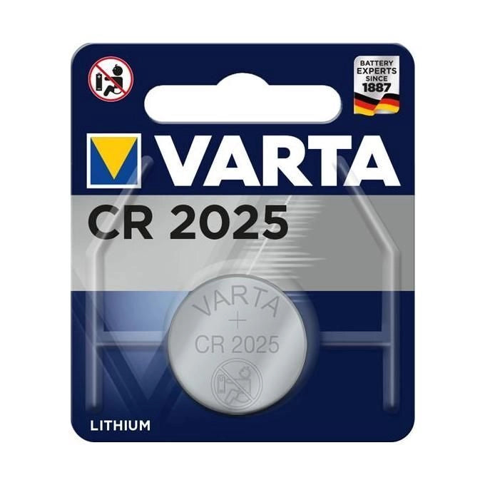 Varta CR2025 Pila a Bottone al Litio 3V 165 mAh monouso diametro 20 mm altezza 2,5 mm