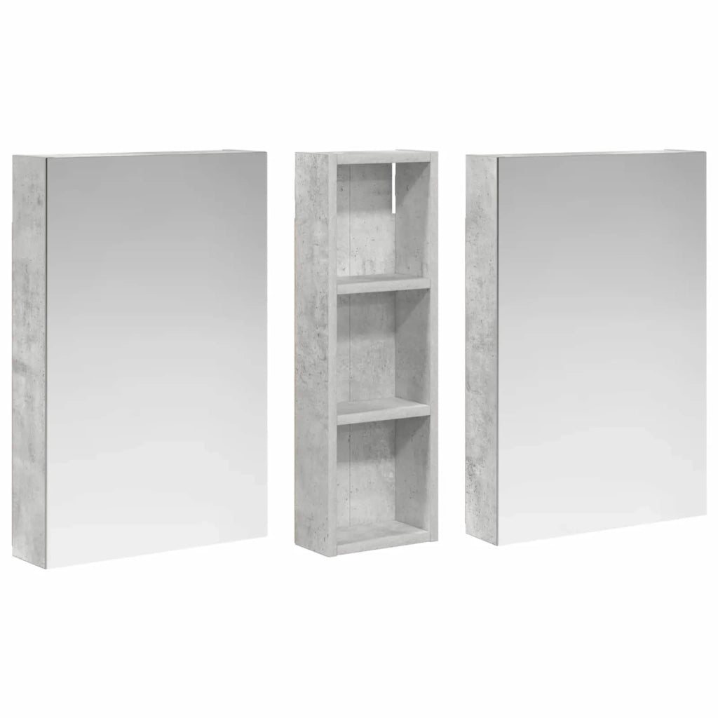 Set di Armadi da Bagno con porta 3 pcs 100 x 10,5 x 60,5 cm